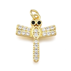 Стойка металлическая латунная микропрофилированная кубическая циркония подвески, стрекоза, с целью перехода в кольце, без кадмия и без свинца, долговечный