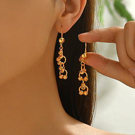 Круглые серьги-кольца из латуни