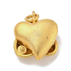 Brass Magnetic Clasps with Jump Ring, Heart
