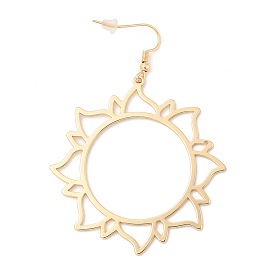 Alloy Dangle Earrings, Golden