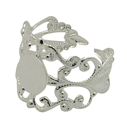 Манжеты латунные филигранные кольца, без кадмия, без никеля и без свинца, 17 мм, лоток : 8 мм