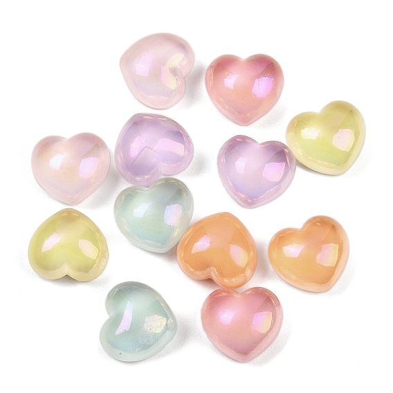 Непрозрачные кабошоны из смолы, сердце