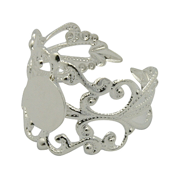 Манжеты латунные филигранные кольца, без кадмия, без никеля и без свинца, 17 мм, лоток : 8 мм