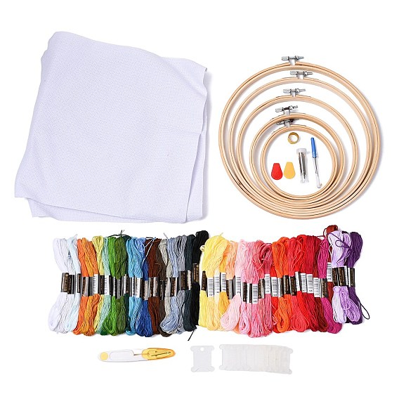 Наборы для вышивки крестом своими руками, включая темы, пяльцы, ткань аида, нитевдеватель, резать ножницами, тупая игла, шрам-рыхлитель, намоточная доска, наперсток