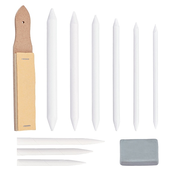 Блендеры для бумажного искусства, тортильон эскиз искусство белый рисунок перо инструмент, блок наждачной бумаги, художественный эскиз ластики сильной вязкой пластичности