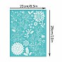 Self-Adhesive Silk Screen Printing Stencil, for Painting on Wood, DIY Decoration T-Shirt Fabric, Turquoise