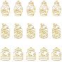 Zinc Alloy Open Back Bezel Pendants, For DIY UV Resin, Epoxy Resin, Pressed Flower Jewelry, Drift Bottle