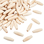 Unfinished Wood Beads, Natural Wooden Beads, Oval, Lead Free