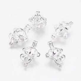 Подвески латуни медальон, подвески для клеток, обезьяна с сердцем