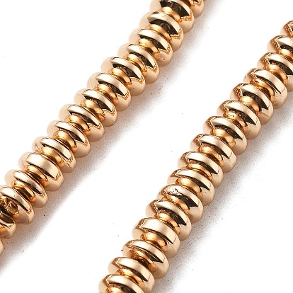 Гальванические нити из синтетических немагнитных гематитовых бусин, блюдце бусины