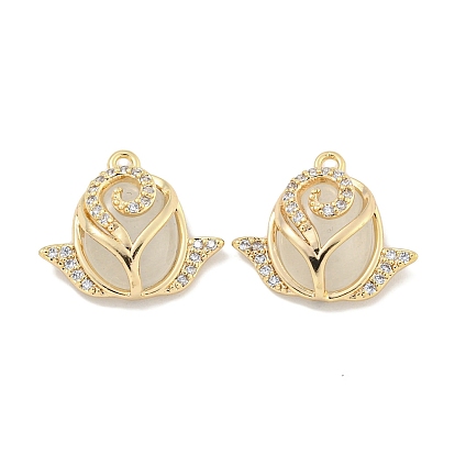 Кулоны с эмалью из латуни с прозрачным кубическим цирконием, без кадмия, без никеля и без свинца, 