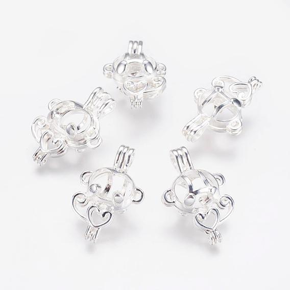 Подвески латуни медальон, подвески для клеток, обезьяна с сердцем