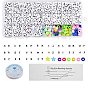 DIY Kids Bracelet Jewelry Kits, includ Acrylic Beads, Clear Elastic Crystal Thread, Stainless Steel Big Eye Beading Needles