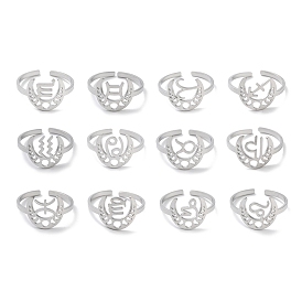 304 Stainless Steel Constellation Rings for Women