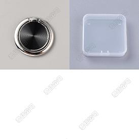 2Support de téléphone portable rond et plat en alliage, béquille rotative avec anneau de préhension