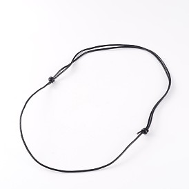 Adjustable Cowhide Leather Cord Necklace Making, 18.5 inch