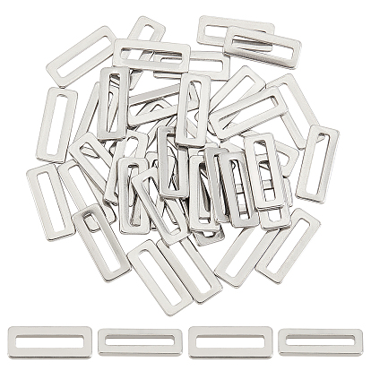 40Pcs 304 Stainless Steel Linking Rings, Rectangle
