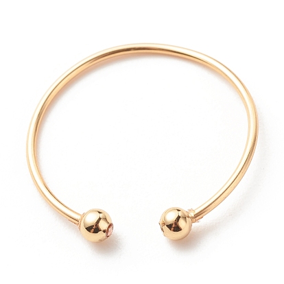 Anneau de manchette ouvert simple en fil de cuivre pour femme