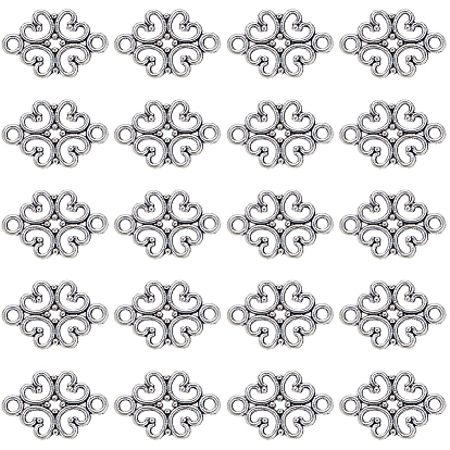 100шт. подвески-подвески в тибетском стиле, без свинца и без кадмия, цветок ссылки