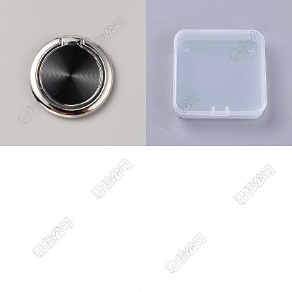 2Support de téléphone portable rond et plat en alliage, béquille rotative avec anneau de préhension