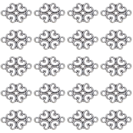 100шт. подвески-подвески в тибетском стиле, без свинца и без кадмия, цветок ссылки