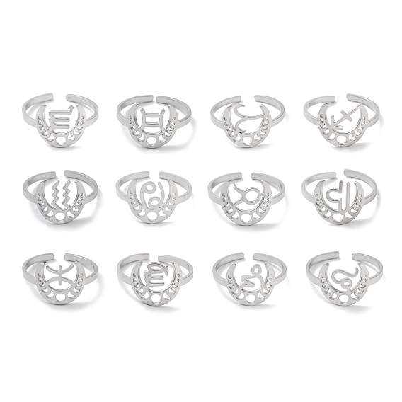 304 Кольца из нержавеющей стали с созвездиями для женщин