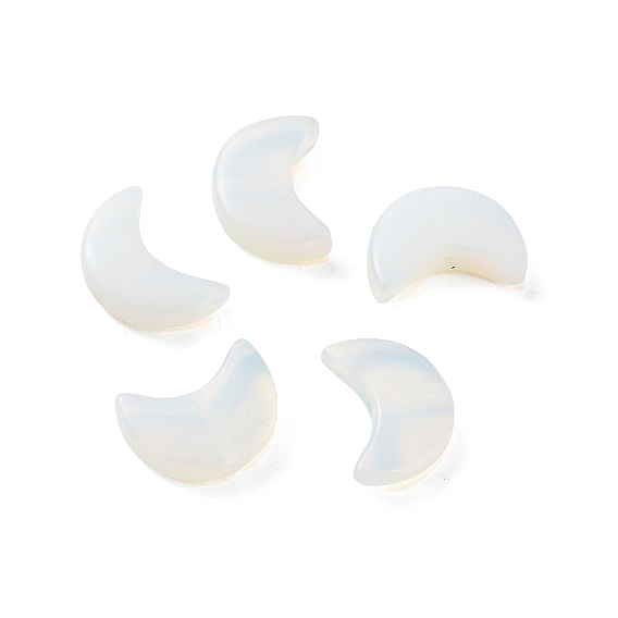 Perles opalite, demi-lune