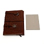 Travel Diary Notebook, with PU Leather, Zinc Alloy Pendants and Paper Bookmark, Rectangle with Tree & Word Pattern