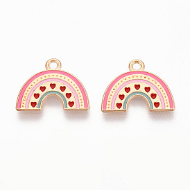 Подвески из эмали и сплава, радужное очарование, золотой свет