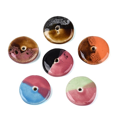 Винтажные фарфоровые бусины ручной работы, фантазии античного стекла фарфора, диск