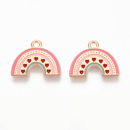 Подвески из эмали и сплава, радужное очарование, золотой свет