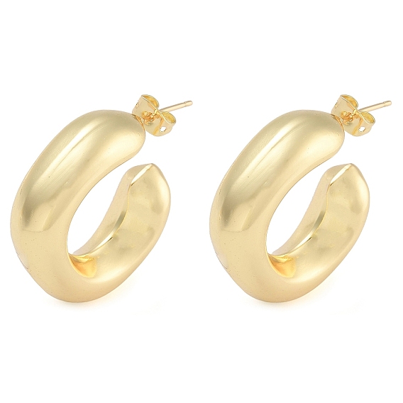 Серьги-гвоздики в форме луны из латуни