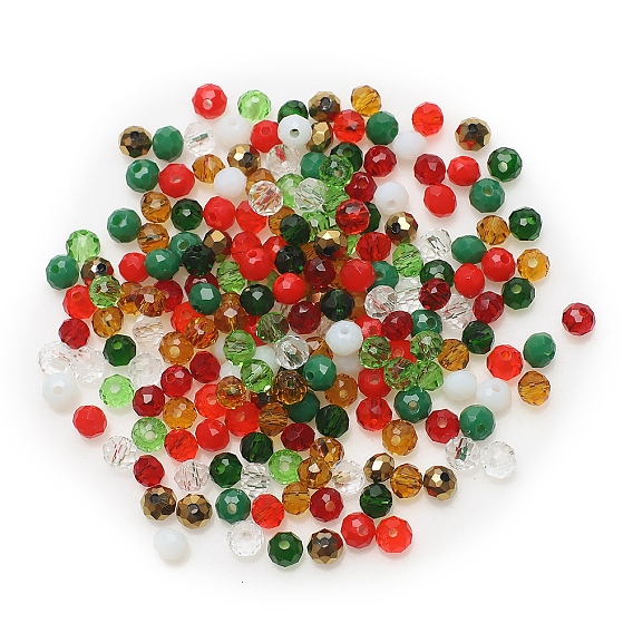 Transparent & Opaque Glass Beads, Faceted