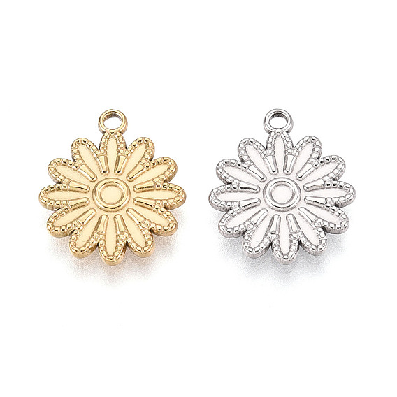 304 из нержавеющей стали цветочные кулоны