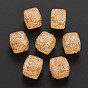 Transparent Crackle Acrylic Beads, Cube