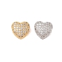 Латунные микропаве прозрачные кубические циркониевые подвески, сердце