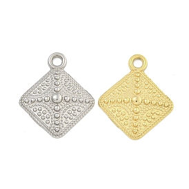 Ion Plating(IP) 304 Stainless Steel Pendants, Rhombus Charm