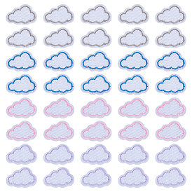 40 шт. 4 цветные полиэфирные тканевые заплатки, облако