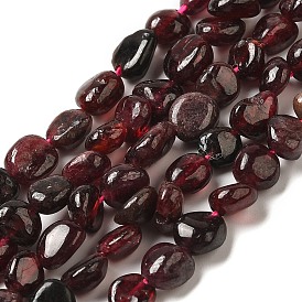 Natural Garnet Beads Strands, Nuggets Beads, Tumbled Stone