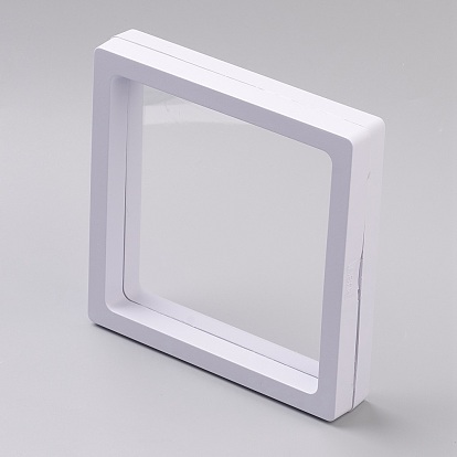 Square Transparent 3D Floating Frame Display, for Ring Necklace Bracelet Earring, Coin Display Stands, Aa Medallions