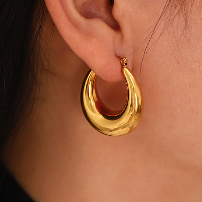 Fashionable Hollow Ear Studs - Elegant and Minimalist Titanium Steel Ear Decorations for Women.