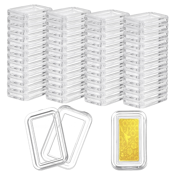 Акриловые упаковочные коробки с крышками для золотых слитков, прямоугольные