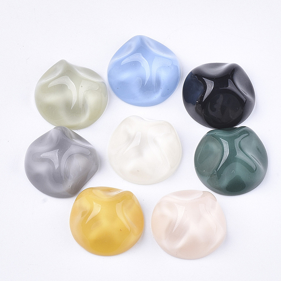 Resin Cabochons, Imitation Cat Eye, Waved Half Round