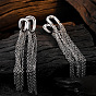 Chic Fringe Tassel Earrings with U-Shaped Clasp - Inspired by Chen Shuting's Style