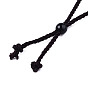 Natural Gemstone Pendant Necklaces, Slider Necklaces, with Random Color Polyester Cords, Teardrop
