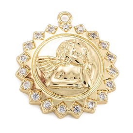 Кулоны из экологически чистой латуни с прозрачным кубическим цирконием, долгоиграющий, солнце