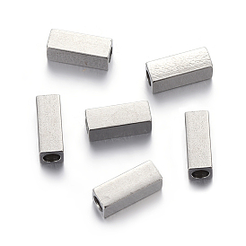 201 Stainless Steel Beads, Rectangle