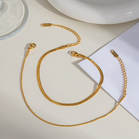 Европейский стиль нержавеющая сталь змеиная цепь браслеты для женщин