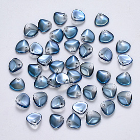 Прозрачные брызги окрашенные стеклянные подвески, гальваническое покрытие, Petaline