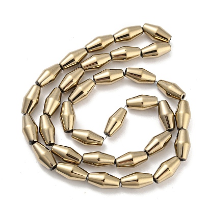 Гальванические нити из синтетических немагнитных гематитовых бусин, двухконусные